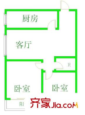 桂園怡景 2室 戶型圖