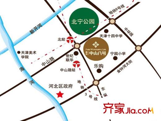 中山八號中山8克拉區(qū)位圖