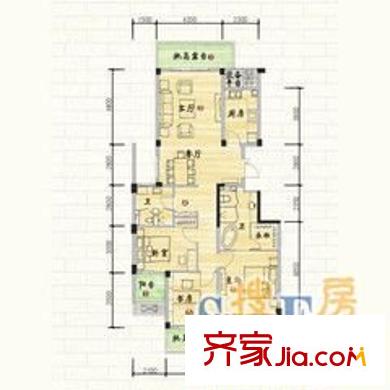 茂泰花園 3室 戶型圖