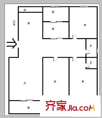居住主題丹楓白鷺戶型圖居住主題（丹楓白鷺） 4室 戶型圖 4室2廳2衛(wèi)1廚