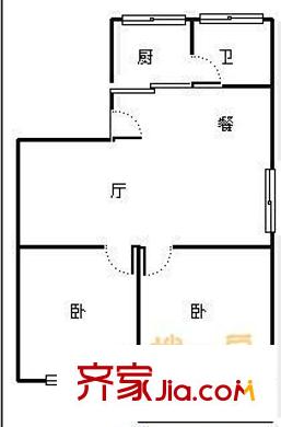 時(shí)代美景 2室 戶型圖