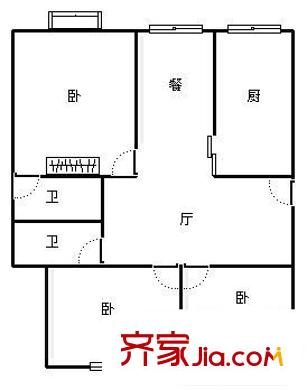 時代美景 3室 戶型圖
