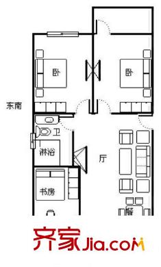 金城小區(qū) 3室 戶型圖