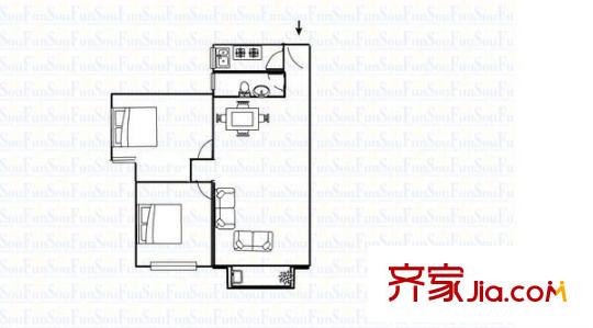 金山碧水一期醉棠苑戶(hù)型圖金山碧水一期醉棠苑 2室 戶(hù)型圖 2室2廳1衛(wèi)1廚