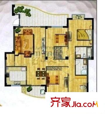 東方高爾夫花園 4室 戶型圖