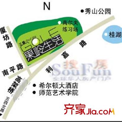 三盛果嶺生活交通圖