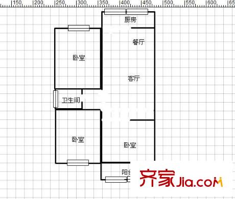 白水塘小區(qū) 3室 戶型圖