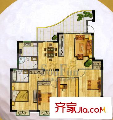 三盛果嶺生活戶型圖