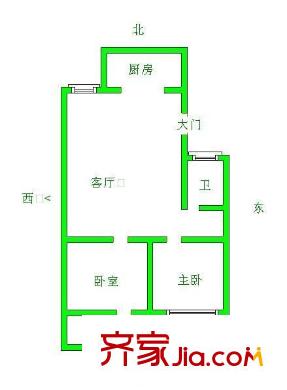 安平小區(qū) 2室 戶型圖