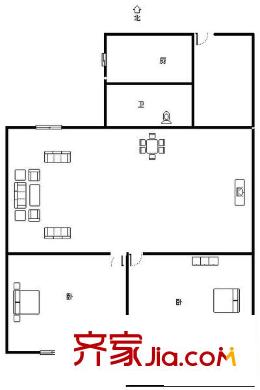 安平小區(qū) 2室 戶型圖