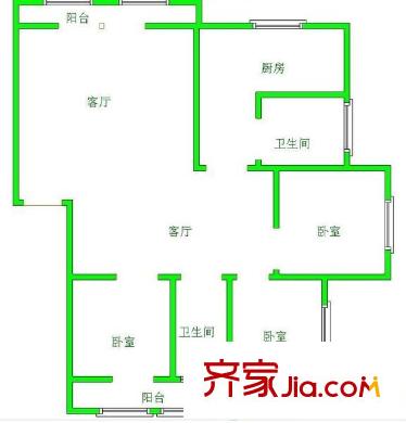 金山佳園 3室 戶型圖