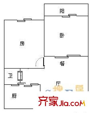 輝福小區(qū) 2室 戶型圖