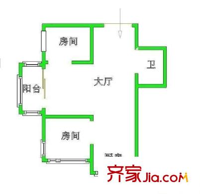 中城名仕匯 2室 戶型圖