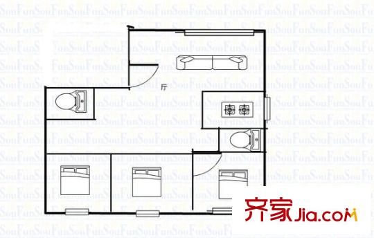 金山桔園一期鑫苑戶型圖金山桔園一期鑫苑 4室 戶型圖 4室2廳2衛(wèi)1廚