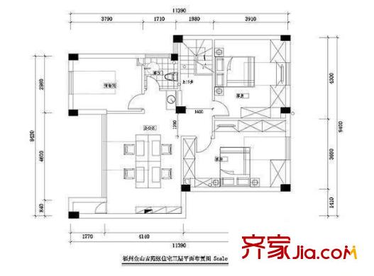 金山桔園一期吉苑戶型圖金山桔園一期吉苑 4室 戶型圖 4室3廳2衛(wèi)1廚