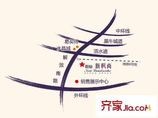 新梅江雅境新楓尚區(qū)位圖