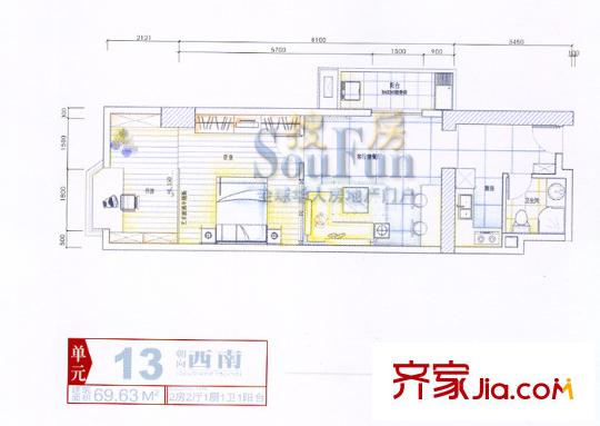 萬都阿波羅 1室 戶型圖
