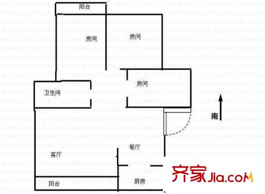 紅星苑 3室 戶型圖