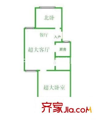 市直湖前 3室 戶型圖
