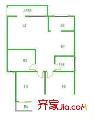 馬榕小區(qū) 3室 戶型圖