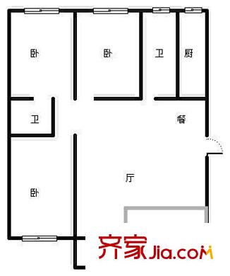 金色家園 3室 戶型圖