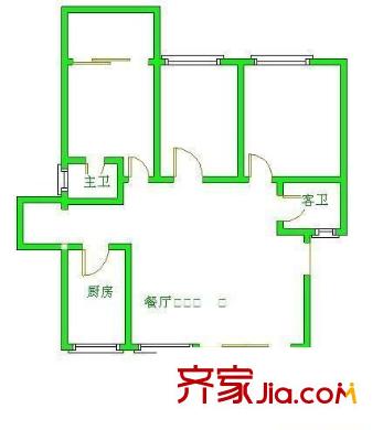 金閩小區(qū) 3室 戶型圖