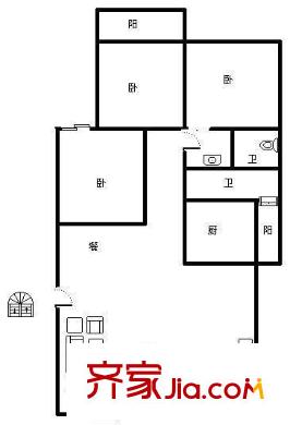世紀(jì)城 3室 戶型圖