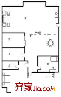 世紀(jì)城 3室 戶型圖