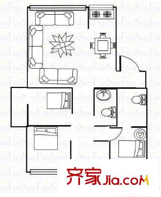 羅馬假日花園 4室 戶型圖