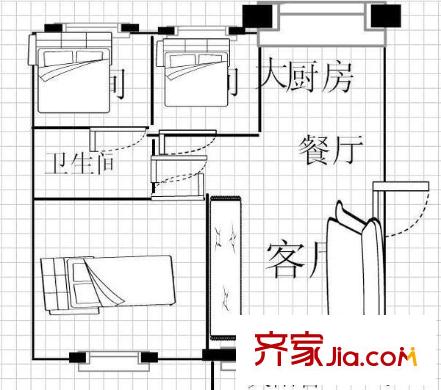 金橋花園玫瑰苑 戶型圖