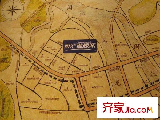 陽光理想城香草天空交通圖位置圖