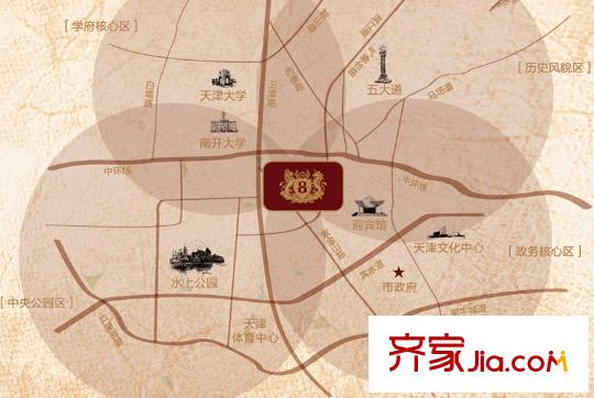 中海八里平方米 學(xué)府央墅交通圖