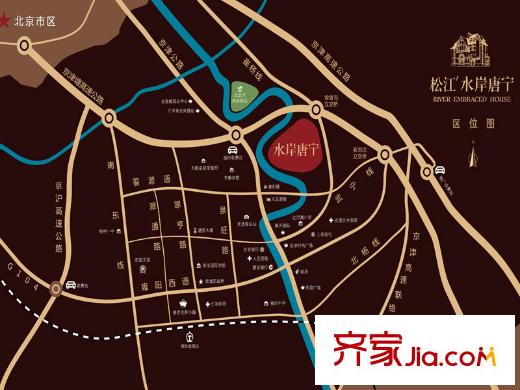 松江水岸唐寧交通圖