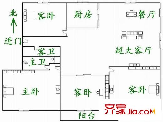 米羅時代 4室 戶型圖