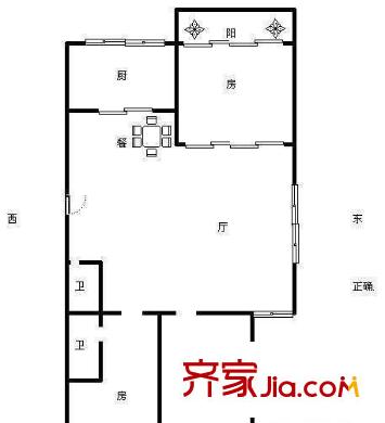 錦繡文華小區(qū) 3室 戶型圖
