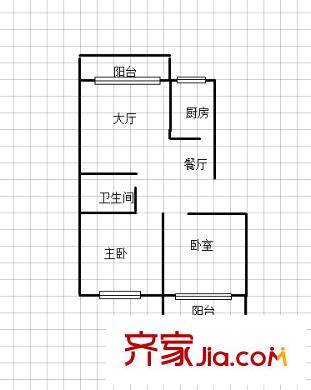 金建小區(qū) 2室 戶型圖