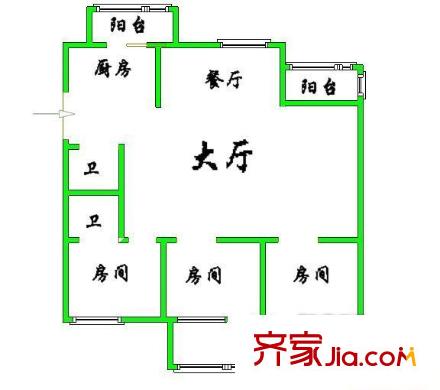 大唐世家動(dòng)力火車 戶型圖