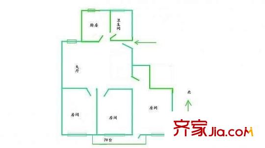 河下小區(qū) 3室 戶型圖