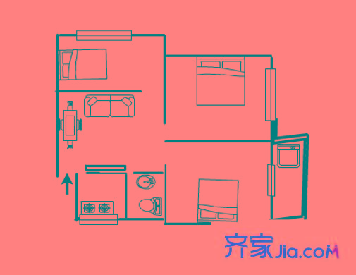 河下小區(qū) 3室 戶型圖