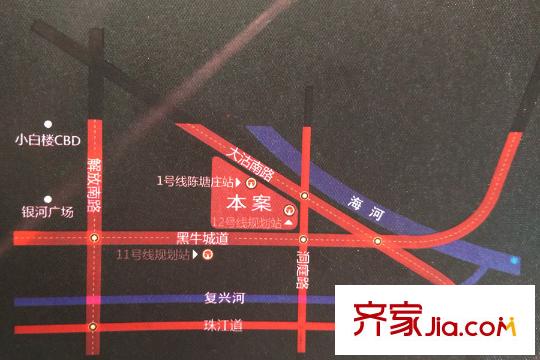 天房六合國際交通圖