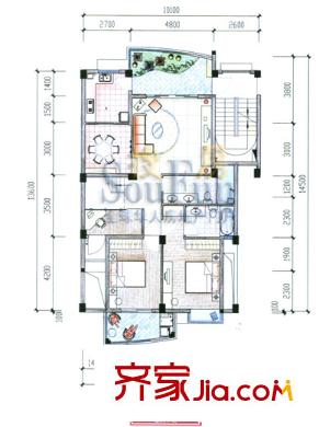 富貴天成戶型圖3室