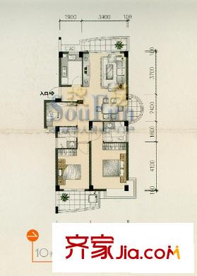 富貴天成戶型圖3室2廳2衛(wèi)1廚