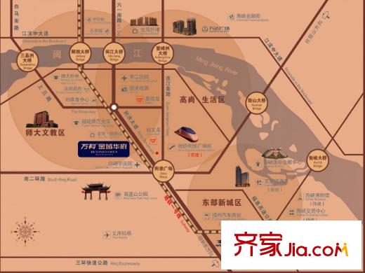 萬(wàn)科金域華府交通圖區(qū)位圖