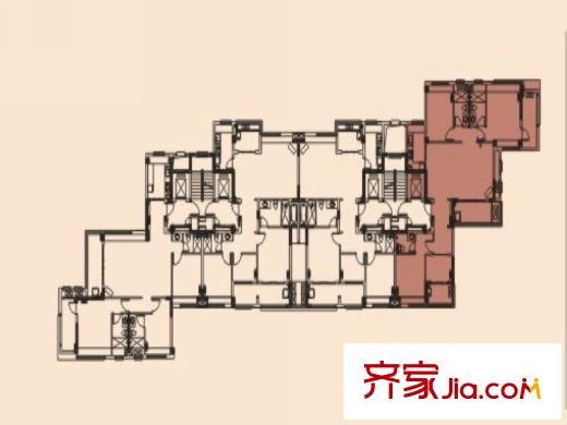 萬科金域華府戶型圖C樓層平面圖 