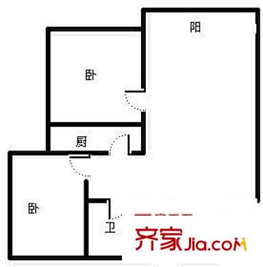 福灣新城秋月苑 2室 戶型圖