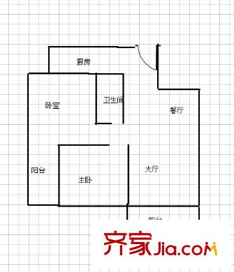 福灣新城秋月苑 2室 戶型圖