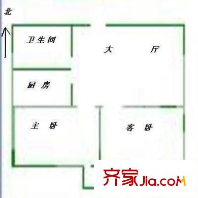 西洪新村 2室 戶型圖