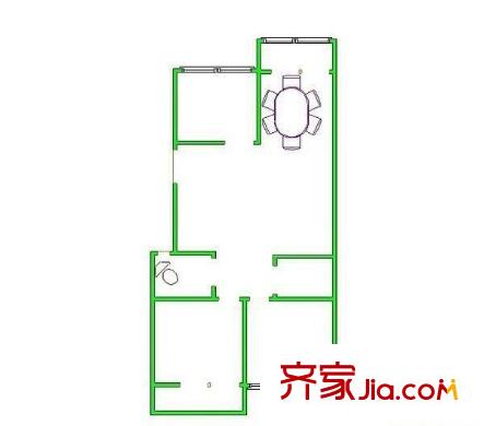 臥湖新苑 2室 戶型圖