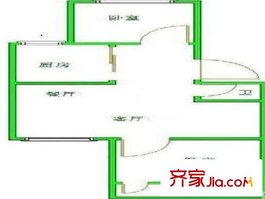 臥湖新苑 2室 戶型圖