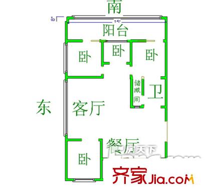 東煌花園 4室戶型圖